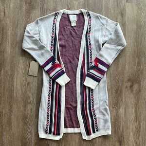 Billabong Cream and Red Cardigan